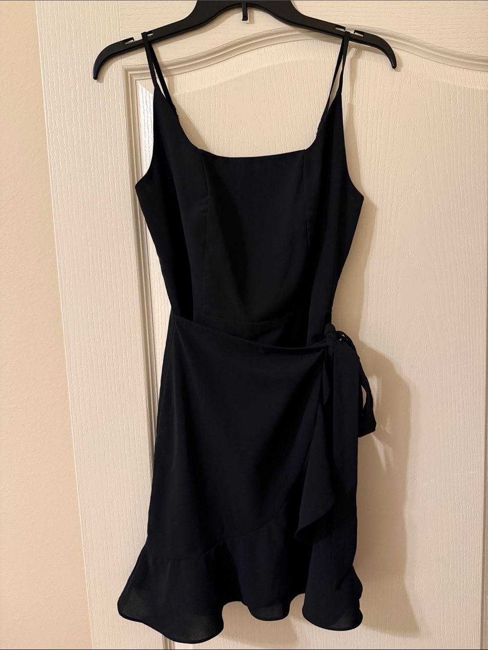 Amazon Black Mini Slip Dress with Side Tie - worn once